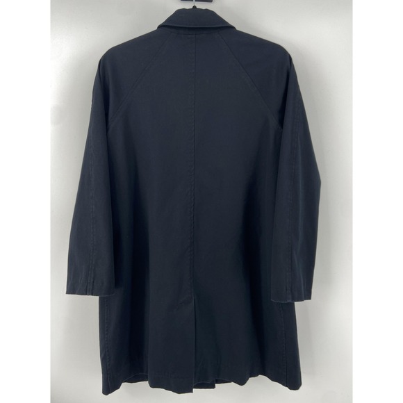 Everlane Trench Coat Women 6 Black Cotton Twill Classic Preppy - Picture 2 of 5